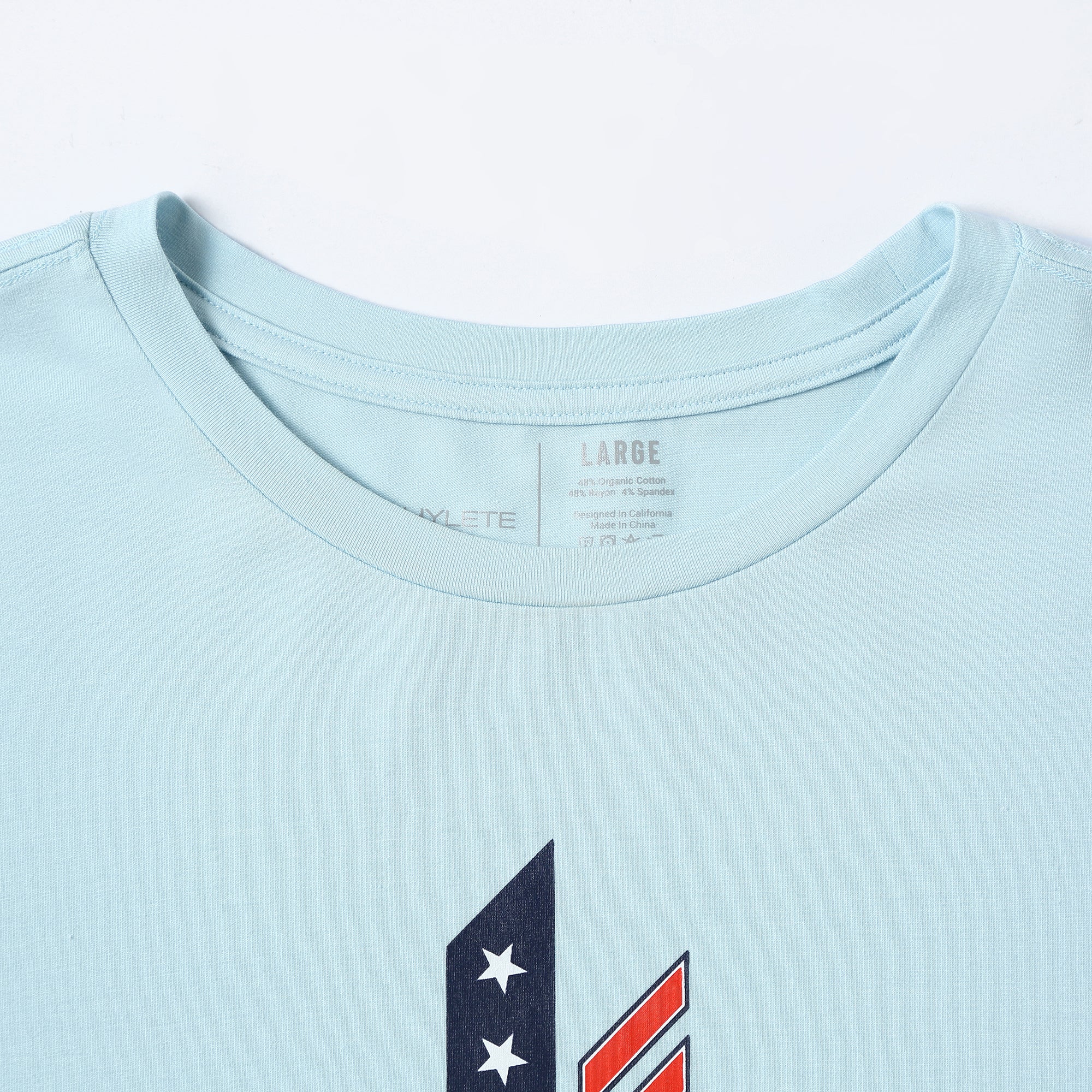 Stacked Nation HY-Blend Crew Tee Sky Blue
